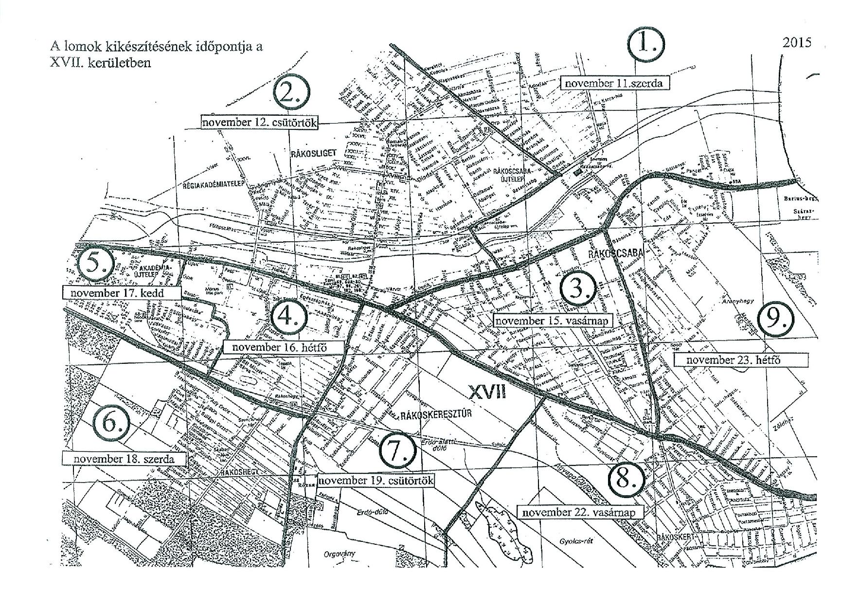 17 kerület térkép XVII. kerület   Rákosmente | Itt a rákosmenti lomtalanítási térkép! 17 kerület térkép